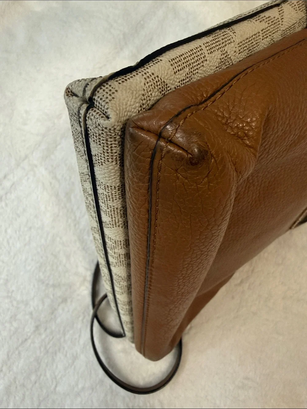 Michael Kors Tan Pebbled Leather Crossbody with Gold Hardware
